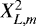 Mathematical equation: $X^2_{L,m}$