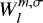 Mathematical equation: $ W_l^{m,\sigma} $