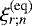 Mathematical equation: $\xi_{r ; n}^{(\textrm{eq})} $