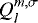 Mathematical equation: $ Q_l^{m,\sigma} $