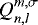 Mathematical equation: $ Q_{n,l}^{m,\sigma} $