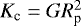 Mathematical equation: $ K_{\textrm{c}} = {G} R_{\textrm{p}}^2 $