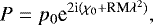 Mathematical equation: \begin{equation*} P = p_{0}\textrm{e}^{{2\textrm{i}}(\chi_0+\textrm{RM}\lambda^2)},\end{equation*}
