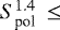 Mathematical equation: $S_{\textrm{pol}}^{1.4}\,\le$