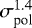 Mathematical equation: $\sigma_{\textrm{pol}}^{1.4}$