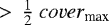 Mathematical equation: $>\,\frac{1}{2}~cover_{\textrm{max}}$