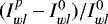 Mathematical equation: $(I^p_{wl}-I^0_{wl})/I^0_{wl}$