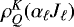 Mathematical equation: $\rho^K_Q(\alpha_{\ell} J_{\ell})$