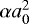 Mathematical equation: $\alpha a_0^2$