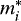 Mathematical equation: $m_i^*$