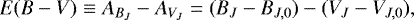 Mathematical equation: \begin{equation*} E(B-V) \equiv A_{B_J} - A_{V_J} = (B_J - B_{J,0}) - (V_J - V_{J,0}),\end{equation*}