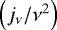 Mathematical equation: $\left({j_{\nu}}/{\nu^2}\right)$