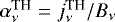 Mathematical equation: $\alpha^{\textrm{TH}}_{\nu} = j^{\textrm{TH}}_{\nu}/B_{\nu}$