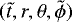 Mathematical equation: $(\tilde{t},r,\theta,\tilde{\phi})$
