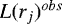 Mathematical equation: $L(r_{j})^{obs}$