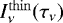Mathematical equation: $I^{\mathrm{thin}}_{\nu}(\tau_{\nu})$