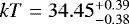 Mathematical equation: $kT=34.45_{-0.38}^{+0.39}$