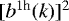 Mathematical equation: $[b^{1\textrm{h}}(k)]^2$