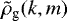 Mathematical equation: $\tilde{\rho}_{\textrm{g}}(k,m)$
