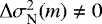 Mathematical equation: ${\mathrm{\Delta}}\sigma_{\textrm{N}}^2(m)\ne0$
