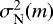 Mathematical equation: $\sigma_{\textrm{N}}^2(m)$