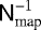 Mathematical equation: $\textsf{N}_{\textrm{map}}^{-1}$