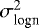 Mathematical equation: $\sigma_{\textrm{logn}}^2$