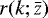 Mathematical equation: $r(k;\bar{z})$
