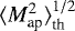 Mathematical equation: $\langle {M_{\textrm{ap}}^2} \rangle^{1/2}_{\textrm{th}}$