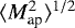 Mathematical equation: $\langle {M_{\textrm{ap}}^2} \rangle^{1/2}$