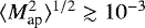 Mathematical equation: $\langle {M^2_{\textrm{ap}}} \rangle^{1/2}\gtrsim10^{-3}$