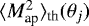 Mathematical equation: $\langle {M^2_{\textrm{ap}}} \rangle_{\textrm{th}}({\theta}_j)$
