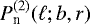 Mathematical equation: $P_{\textrm{n}}^{(2)}(\ell;b,r)$
