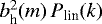 Mathematical equation: $b_{\textrm{h}}^2(m)\,P_{\textrm{lin}}(k)$