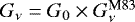 Mathematical equation: $G_{\nu}=G_{0}\times G_{\nu}^{\textrm{M}83}$