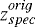 Mathematical equation: $z_{spec}^{orig}$