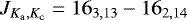 Mathematical equation: $J_{K_{\mathrm{a}},K_{\mathrm{c}}} = 16_{3,13}-16_{2,14}$