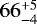 $66^{+5}_{-4}$