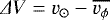 Mathematical equation: ${{\Delta}} V = v_{\odot} - \overline{v_{\phi}}$