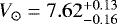 Mathematical equation: $V_{\odot}=7.62^{+0.13}_{-0.16}$