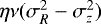 Mathematical equation: $\eta\nu (\sigma_R^2-\sigma_z^2)$