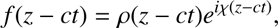 $$ f{(z-ct)}=\rho{(z-ct)e}^{i\chi{(z-ct)}}, $$