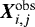 Mathematical equation: $\vec{X}_{i,j}^{\textrm{obs}}\ $