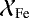 $\mathcal{X}_{\textrm{Fe}}$