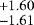 $^{+1.60}_{-1.61}$