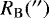 $R_{\rm{B}} ({}^{\prime\prime})$