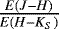 $\frac{E(J-H)}{E(H-K_S)}$
