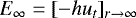 Mathematical equation: $ E_{\infty}=[-hu_t]_{r\rightarrow \infty}$