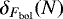 $\delta_{F_{\mathrm{bol}}}(N)$