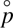 $ \stackrel{{}^{\circ} }{p}$